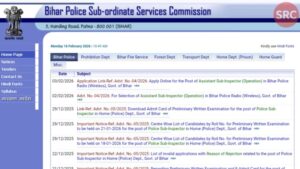 Bihar Police SI Result Date 2026